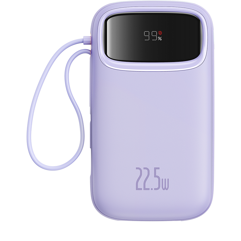 Baseus Qpow2 10K 22.5W Dual-Cable Digital Display 3-Port Power Bank