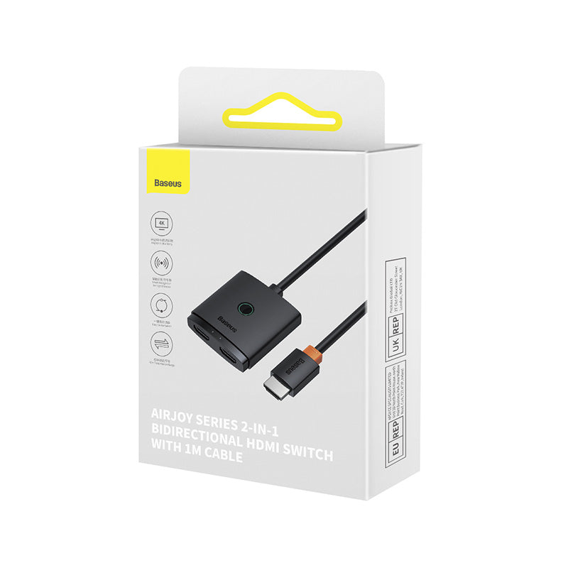 Baseus AirJoy Series 2-in-1 Bidirectional HDMI Switch (Comes with 1m Cable)