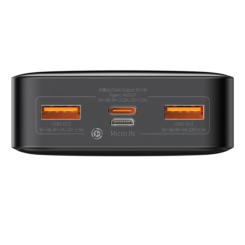 Baseus Bipow 20K 20W 4-Port Power Bank with Digital Display (Black)