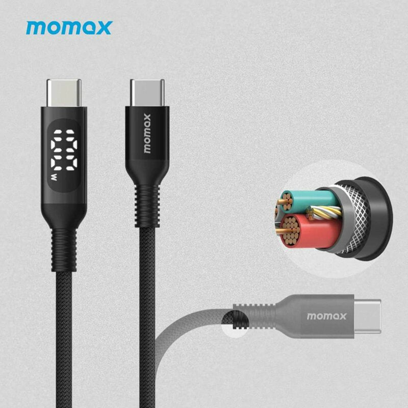 Elitelink USB-C to C PD100W USB-C To USB-C with LED display (1.2M) DC22