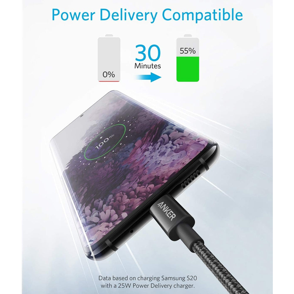 Anker Type-C to Type-C Charging Cable 60W 1M (Black) 2 Pack