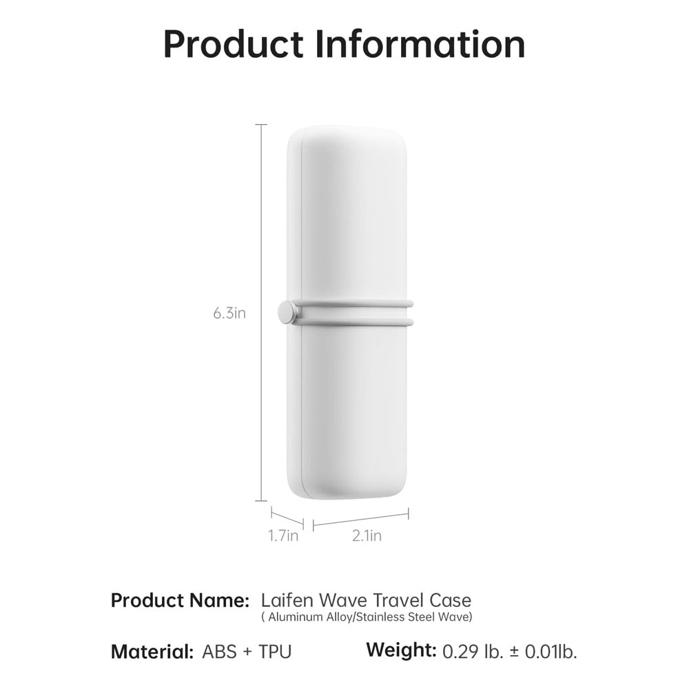 Laifen Wave Elelctric Toothbrush (ABS Plastic) + 6 Brush Heads + Travel Case