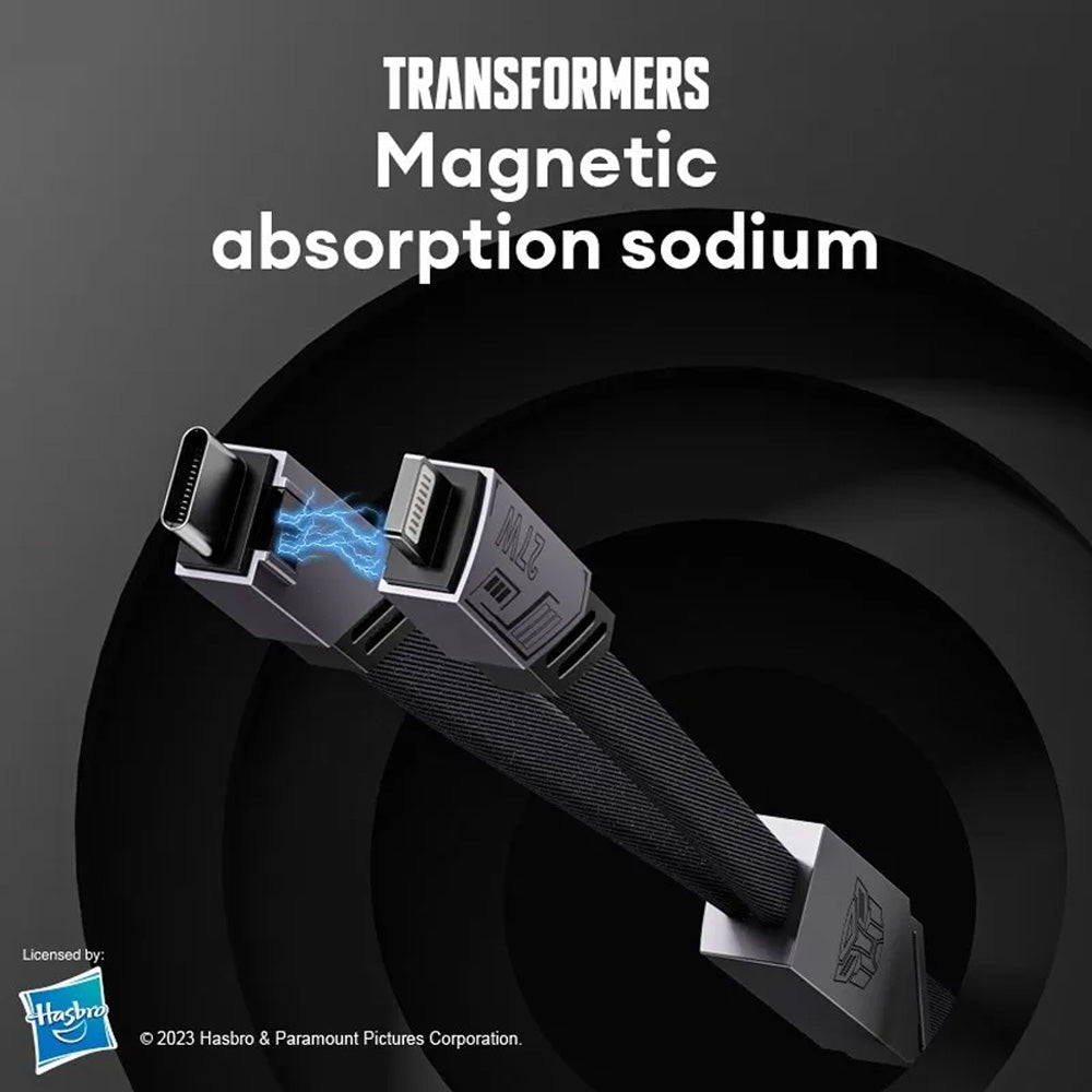 Transformers Braided Magnetic 2 in 1 Type-C Charging Cable 27W 1.2M
