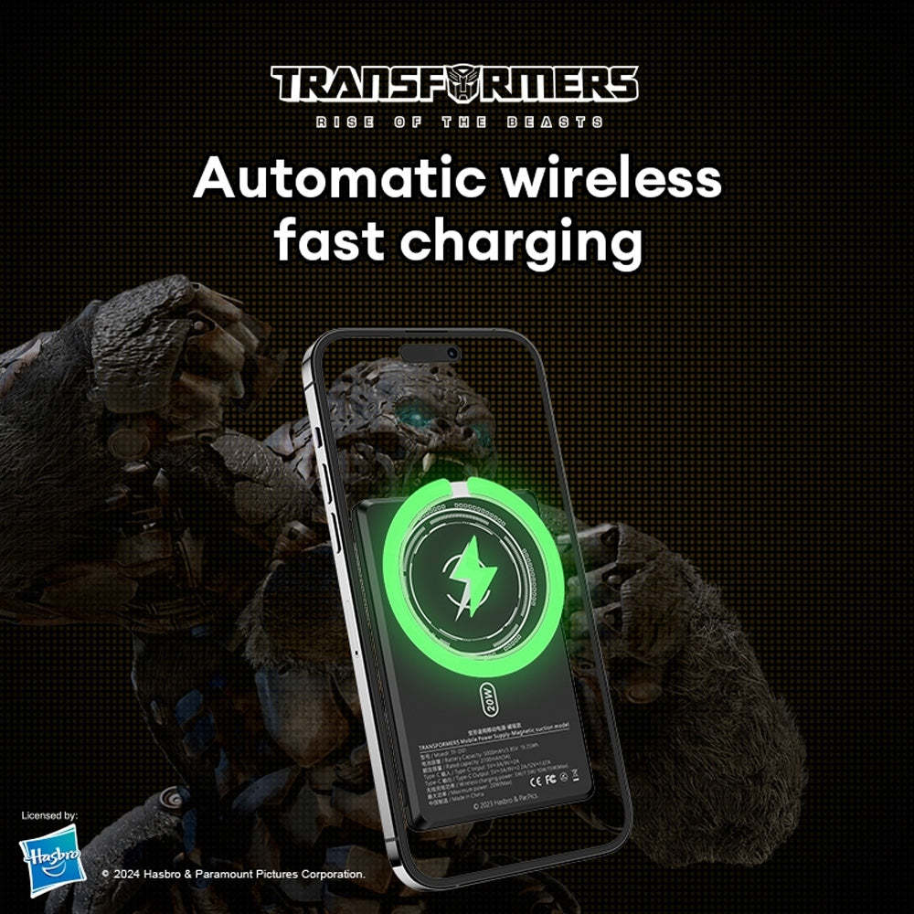 Transformers Magnetic Wireless Charging 5K 20W Power Bank (Yellow)