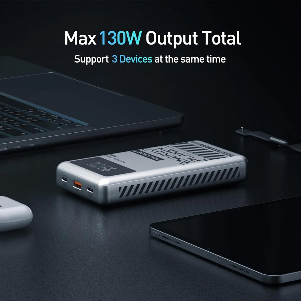 MOVESPEED Energy Planet 25K 130W 3-Port Laptop Power Bank (Silver)