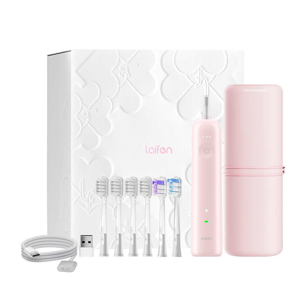 Laifen Wave Elelctric Toothbrush (ABS Plastic) + 6 Brush Heads + Travel Case