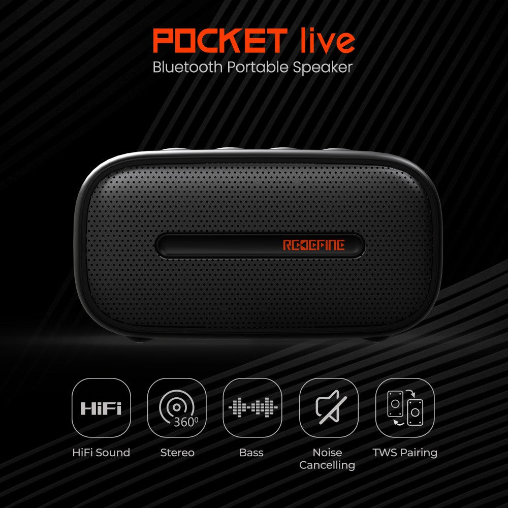 REDEFINE PDCKET Live Bluetooth Portable Speaker