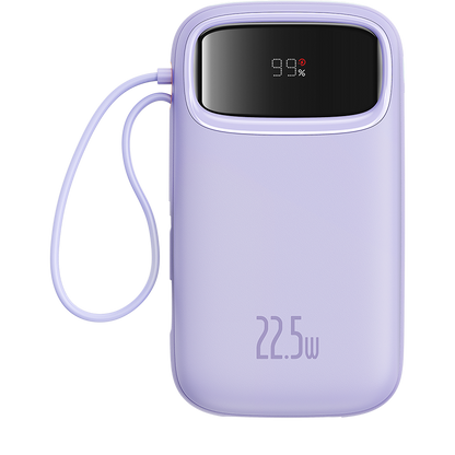 Baseus Qpow2 10K 22.5W Dual-Cable Digital Display 3-Port Power Bank