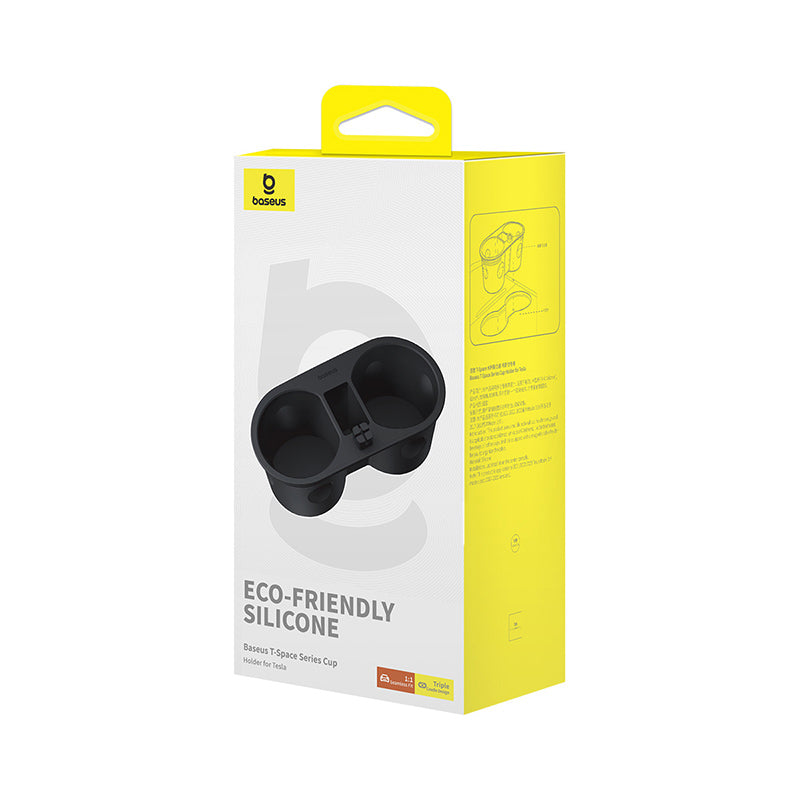 Baseus T-Space Series Cup Holder for Tesla Cluster Black