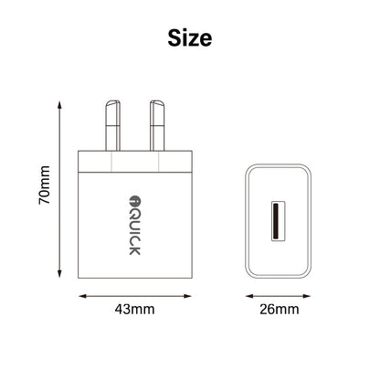 iQuick USB-A Charger 18W (White)
