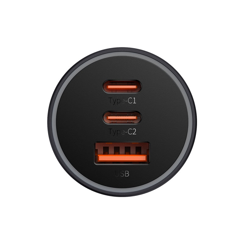 Baseus Golden Contactor Pro 3-in-1 Car Charger (Blue/Black) - 2C1A