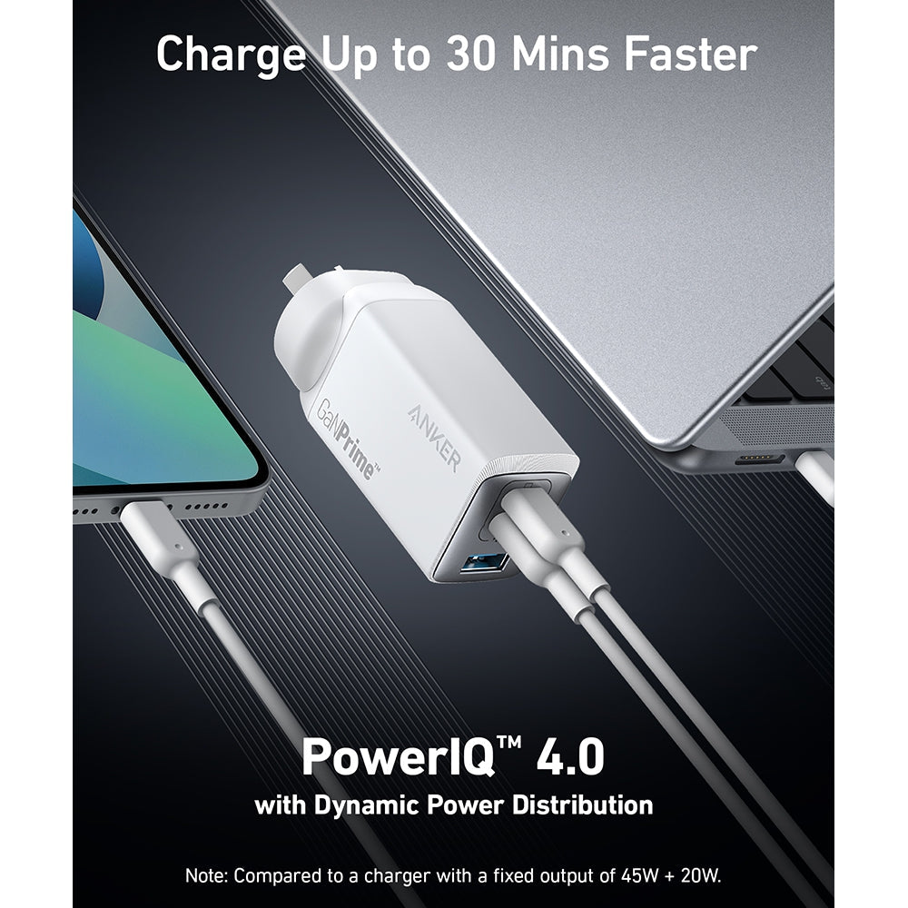 Anker 735 GaNPrime 3-Port Charger 65W (White)
