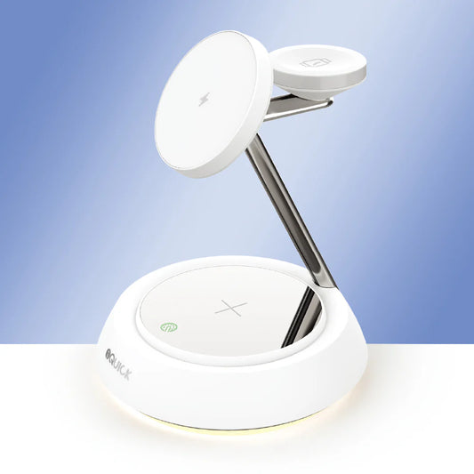 iQuick Twig 3-in-1 Magnetic Wireless Charging Station 20W (Black/White)