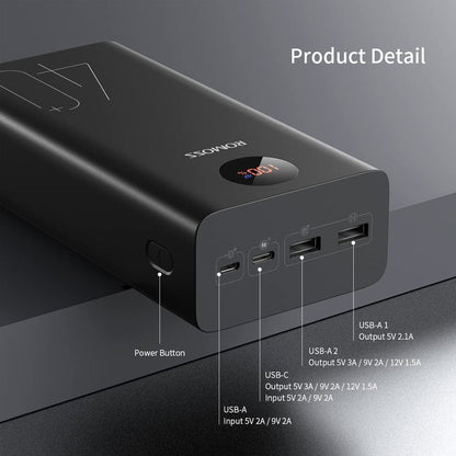 Romoss PEA40 Portable External Battery 40K 18W Power Bank (Black)