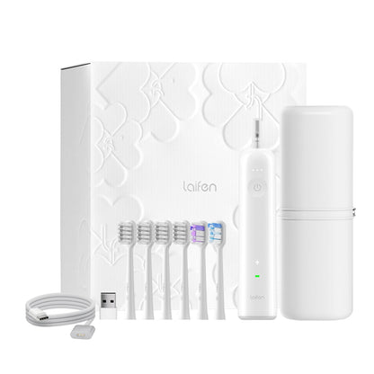 Laifen Wave Elelctric Toothbrush (ABS Plastic) + 6 Brush Heads + Travel Case